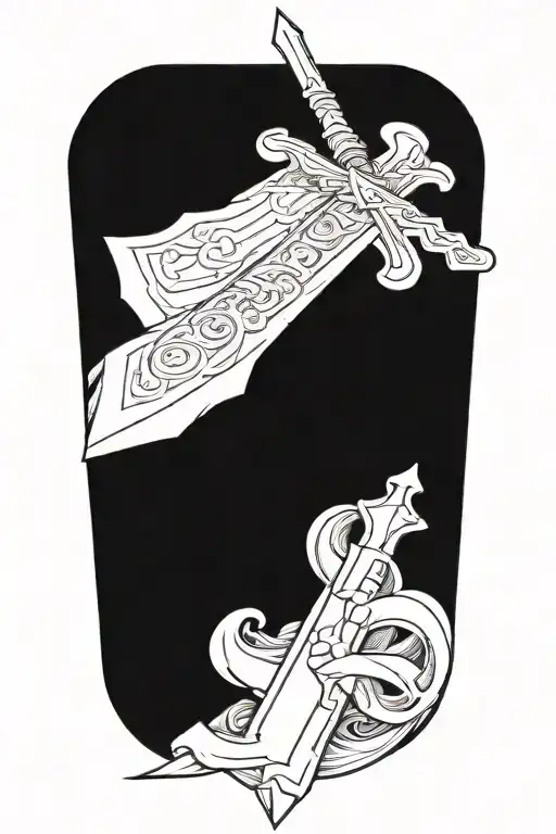 bible morphing into a sword tattoo design idea