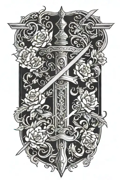bible morphing into a sword tattoo design idea