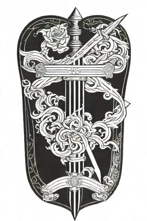 bible turning into a sword tattoo design idea