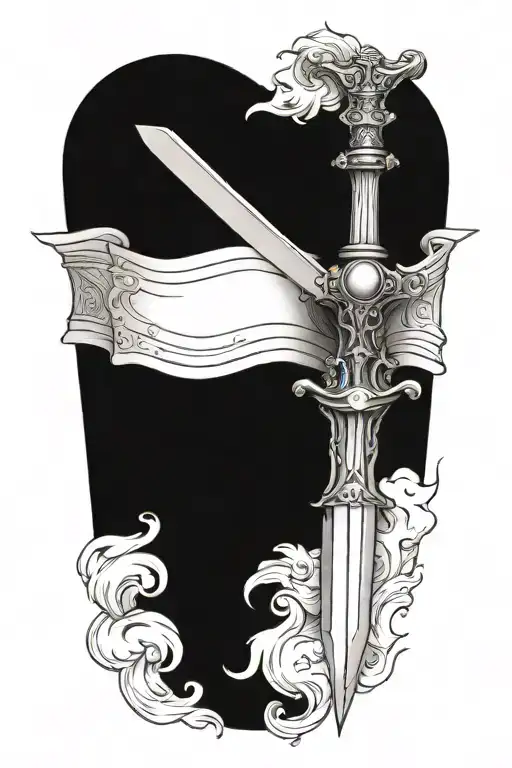 bible morphing into a sword tattoo design idea