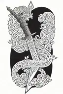 bible morphing into a sword tattoo design idea