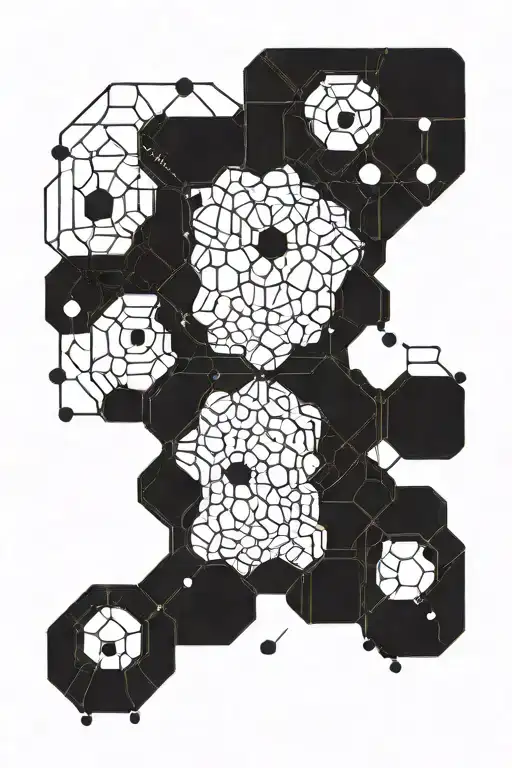 LSD molecule shaped like tattoo design idea