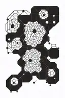 LSD molecule shaped like tattoo design idea