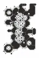 LSD molecule shaped like tattoo design idea