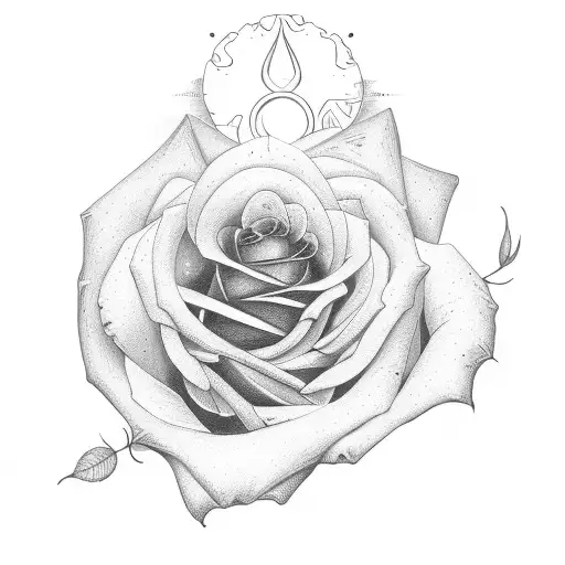 rose with words "mi rayo de sol" tattoo design idea