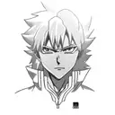 Anime character mashup featuring Satoru Gojo, Jiraya, Kakashi, Rojo, Azul, and Purpura tattoo design idea