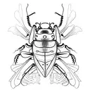 beetle tattoo design idea