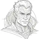 Homelander from the TV series "Boys", his face, his look tattoo design idea