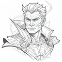 Homelander from the TV series "Boys", his face, his look tattoo design idea