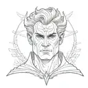 Homelander from the TV series "Boys", his face, his look tattoo design idea