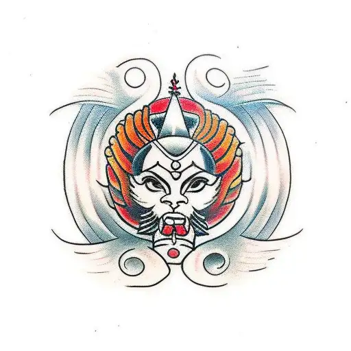 Durga tattoo design idea