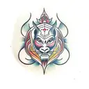 Shiv and Durga tattoo design idea