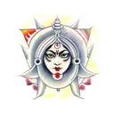 Shiv and Durga tattoo design idea