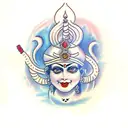 Shiv and Durga tattoo design idea