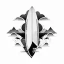 surfboard tattoo design idea