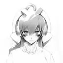 Anime characters in a sketch style tattoo design idea