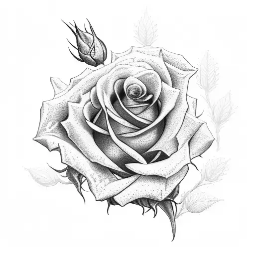 rose spine. aster flower tattoo design idea