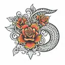 Michigan block M tattoo design idea