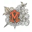 Michigan block M tattoo design idea