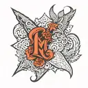Michigan block M tattoo design idea
