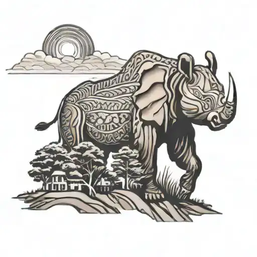 Mt kenya skyline tattoo design idea