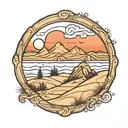 sand dune tattoo design idea