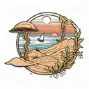 sand dune tattoo design idea