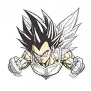 vegeta ultra ego tattoo design idea