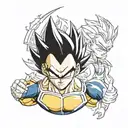 vegeta ultra ego tattoo design idea