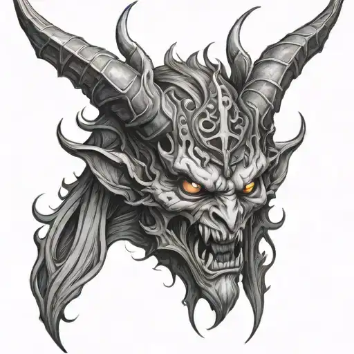 demon tattoo design idea