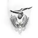 hawk on the side of my forearm tattoo design idea