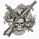 infantry cross rifles tattoo design idea