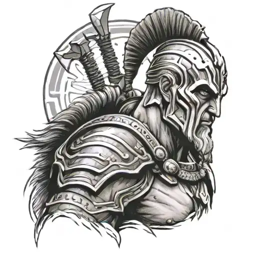 ares god of war tattoo design idea