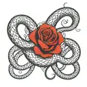 Create 3D snakes on the collarbones that have fire in their mouths and form a heart on the neck tattoo design idea