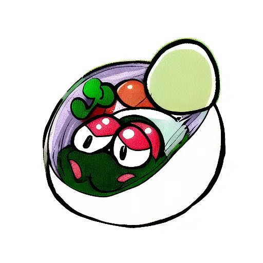 Yoshi coming out of his egg tattoo design idea