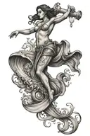 Aquarius water bearer tattoo design idea
