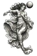 Aquarius water bearer tattoo design idea