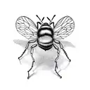 yellow bee tattoo design idea