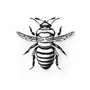 yellow bee tattoo design idea