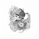 heartbeat with hear tattoo design idea