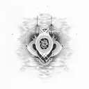 heartbeat with hear tattoo design idea