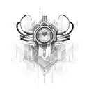 heartbeat with hear tattoo design idea