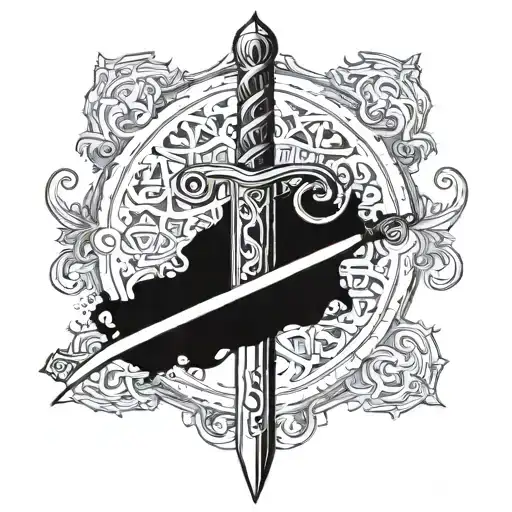 imam ali sword tattoo design idea