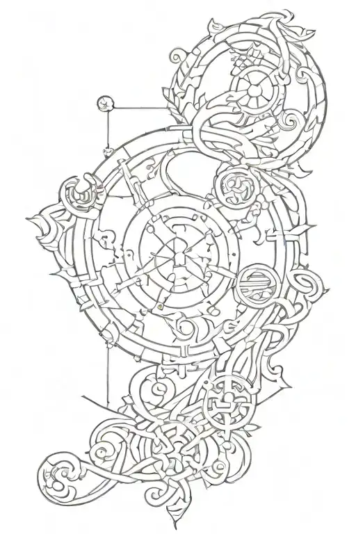 empathy symbols with Capricorn symbol tattoo design idea