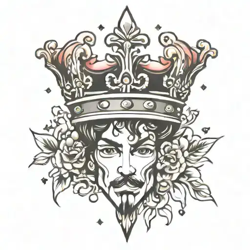 prince crown tattoo design idea