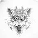 ancient vampire wolf tattoo design idea
