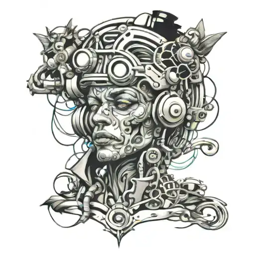 Techno Rave scene tattoo design idea