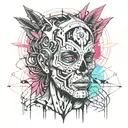 Techno Rave scene tattoo design idea