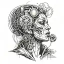 Techno Rave scene tattoo design idea