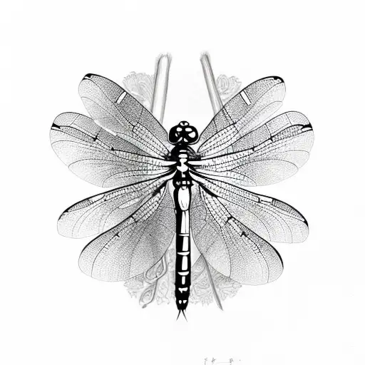 Dragonfly tattoo design idea